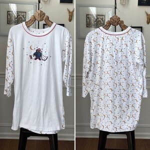 Vintage 90s Basic Editions Nightgown Sleep Tshirt Pajamas Teddy Bear OSFM